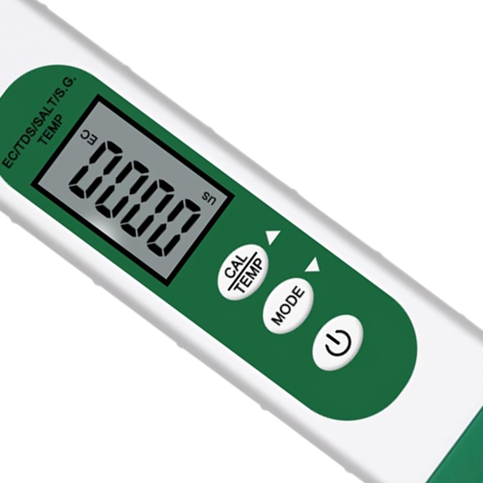 5 in 1 Digital Water Quality Tester 0-9990 ppm for Saltwater Hydroponics