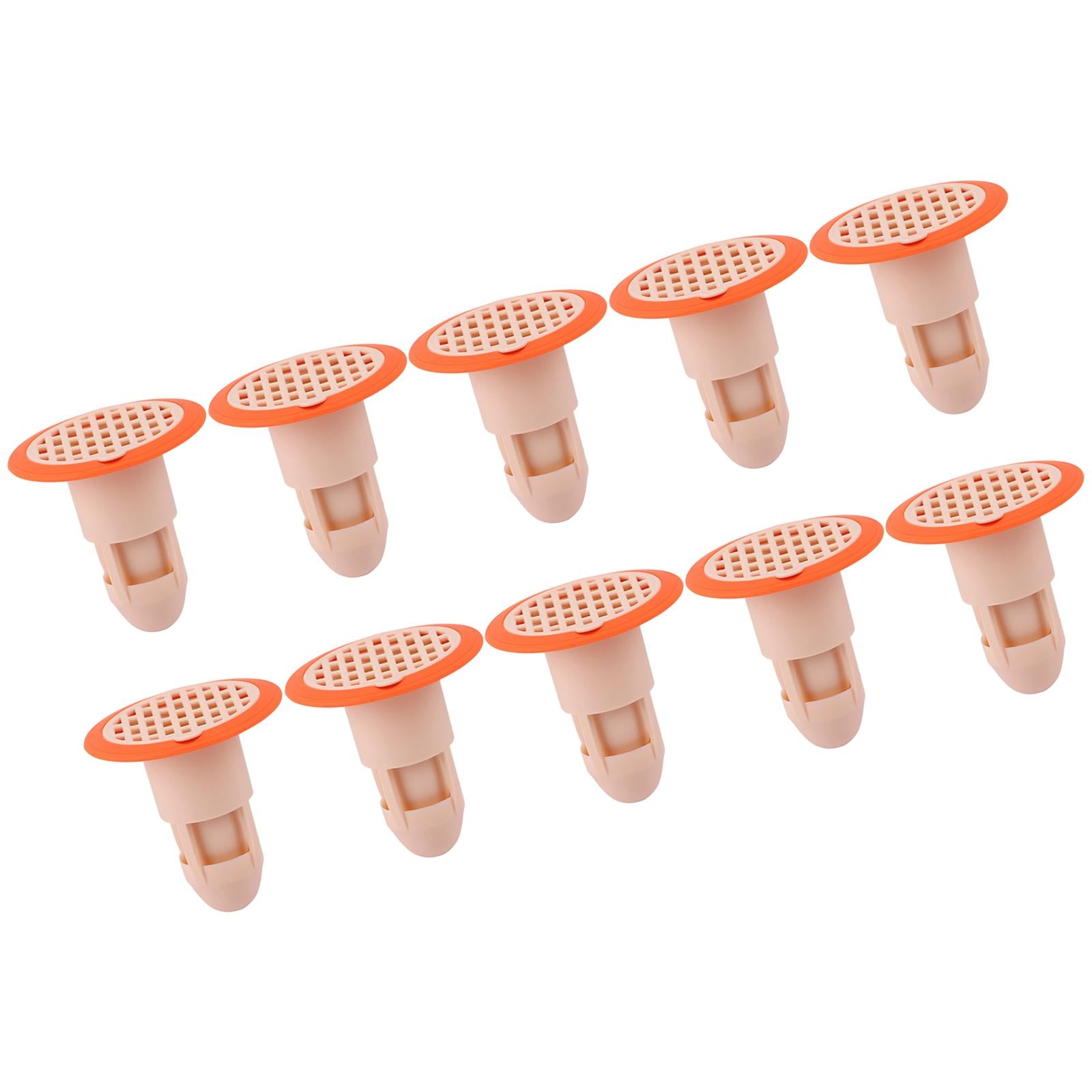 10x Deodorant Floor Drain Core Backflow Preventer  Pink Bag Package