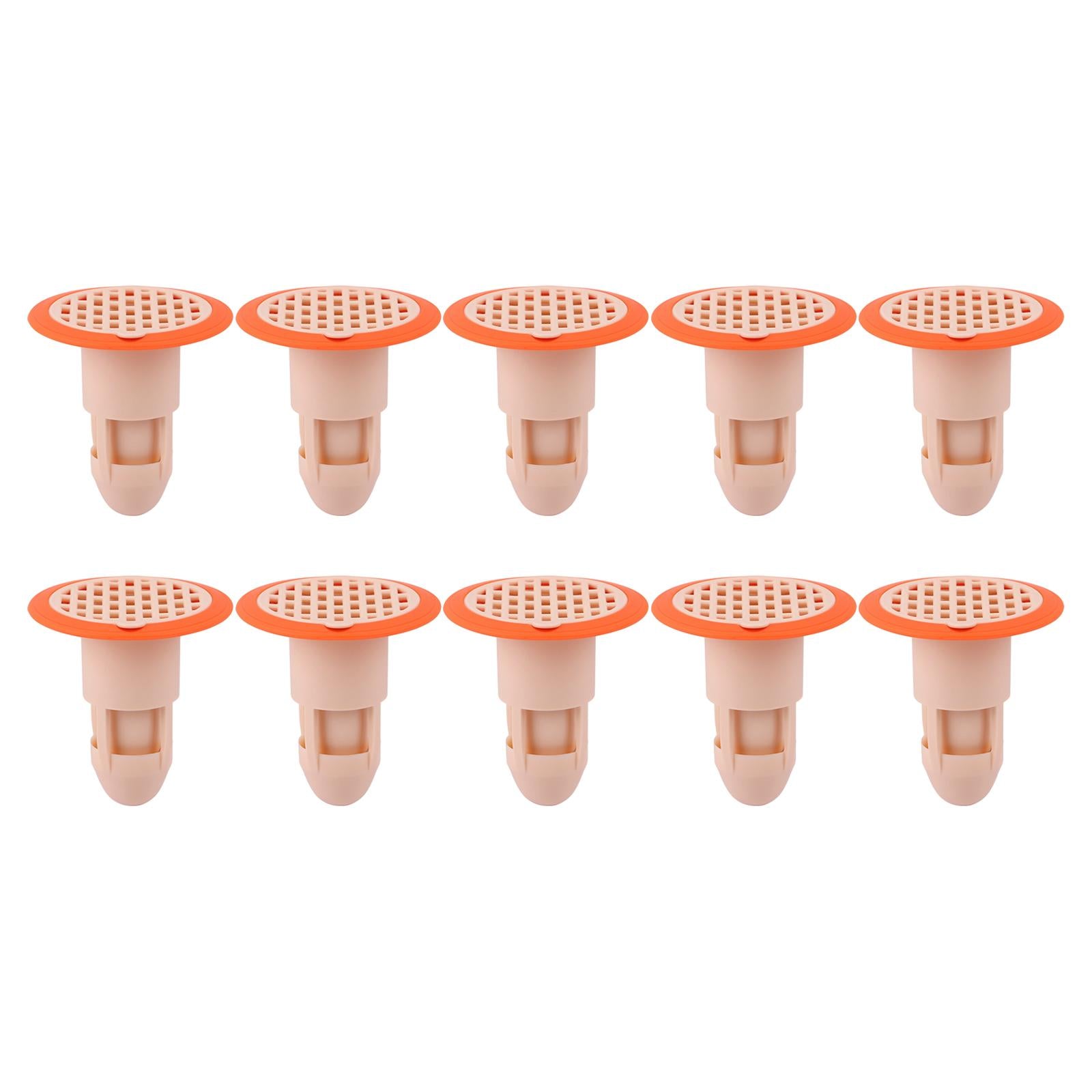 10x Deodorant Floor Drain Core Backflow Preventer  Pink Bag Package