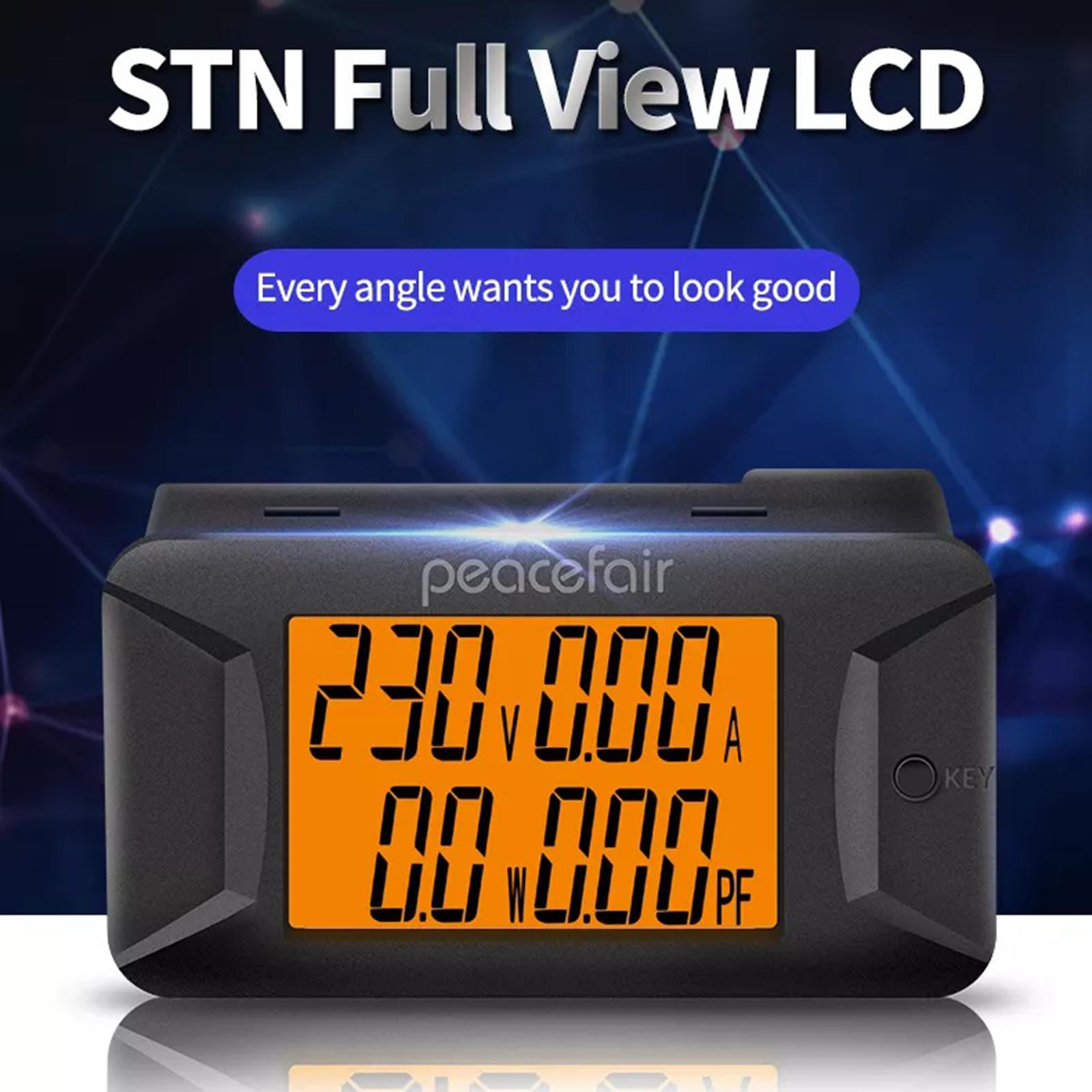 LCD Digital Power Voltmeter Ammeter AC 100A 400V Power Factor Meter Pzem-028