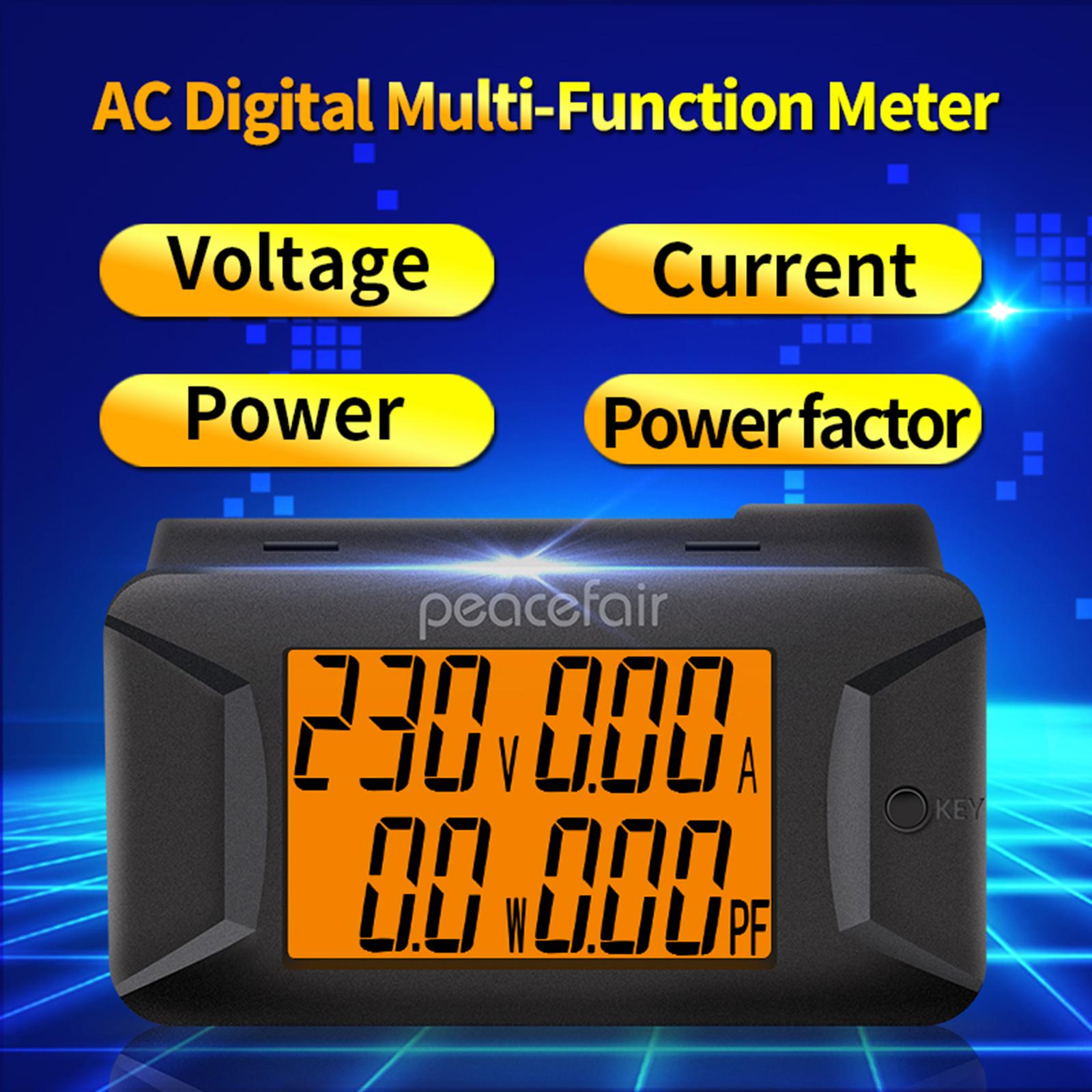 LCD Digital Power Voltmeter Ammeter AC 100A 400V Power Factor Meter Pzem-028
