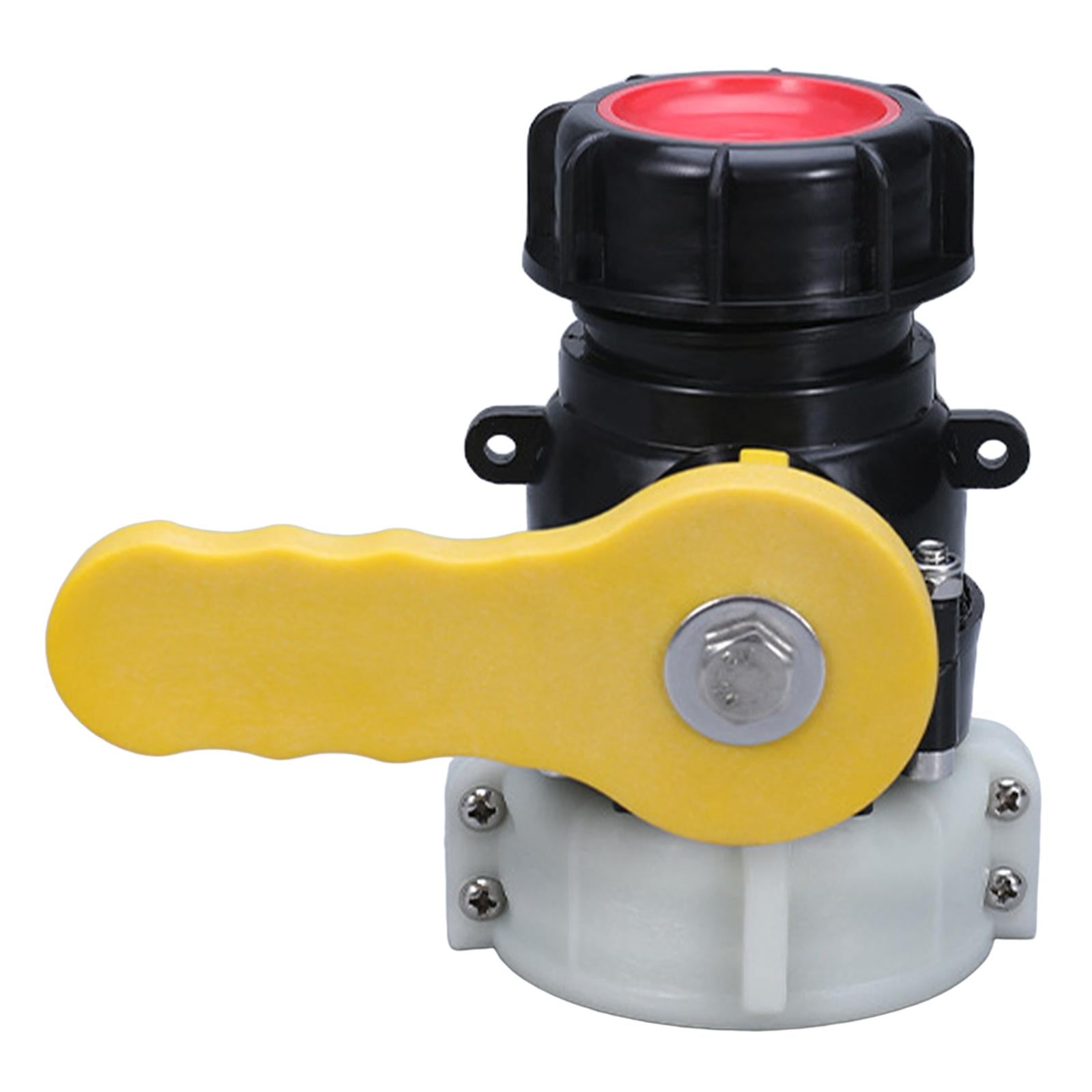 Ibc Tote Tank Adapter Garden Hose Connector Coarse Thread Ball Valve Yellow