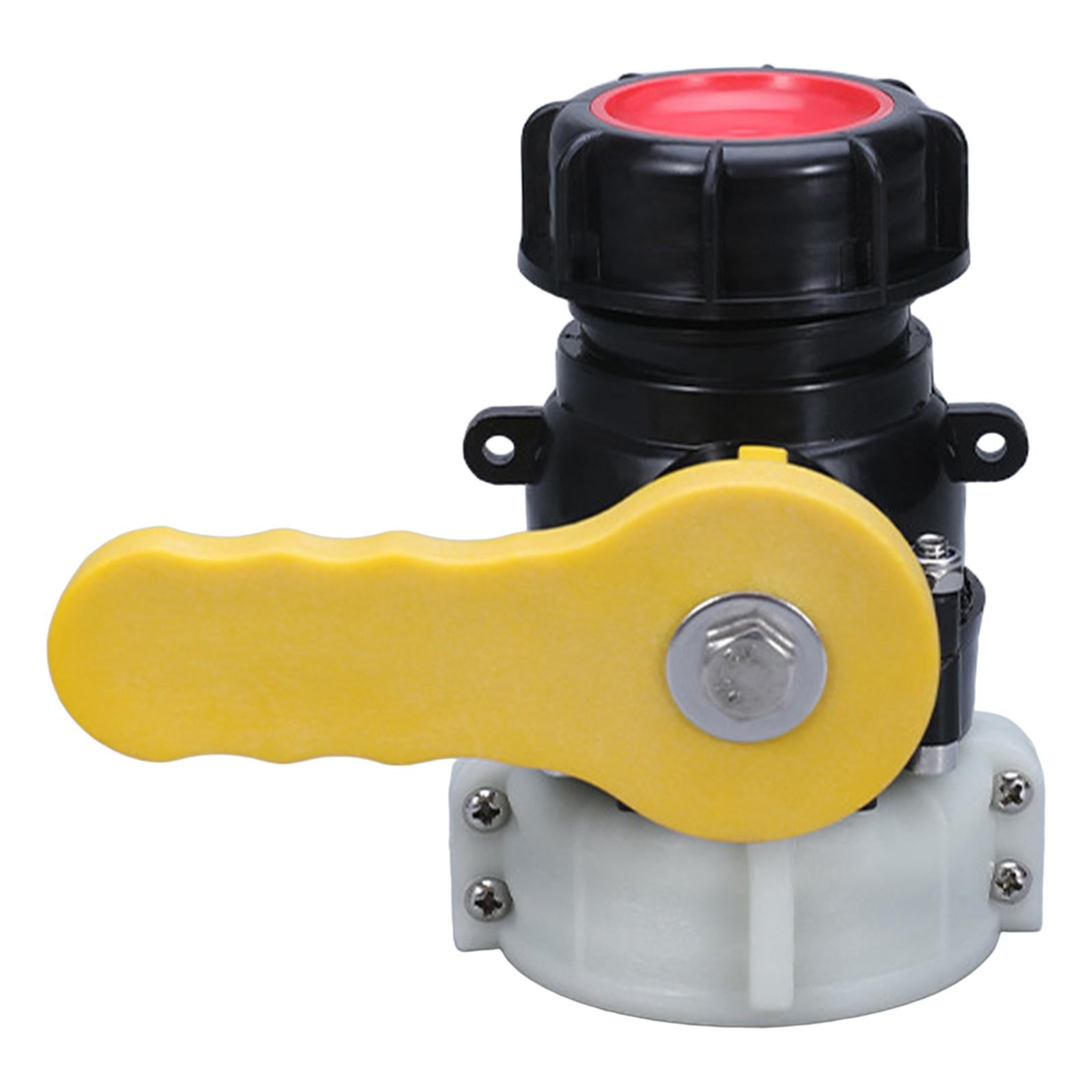 Ibc Tote Tank Adapter Garden Hose Connector Coarse Thread Ball Valve Yellow