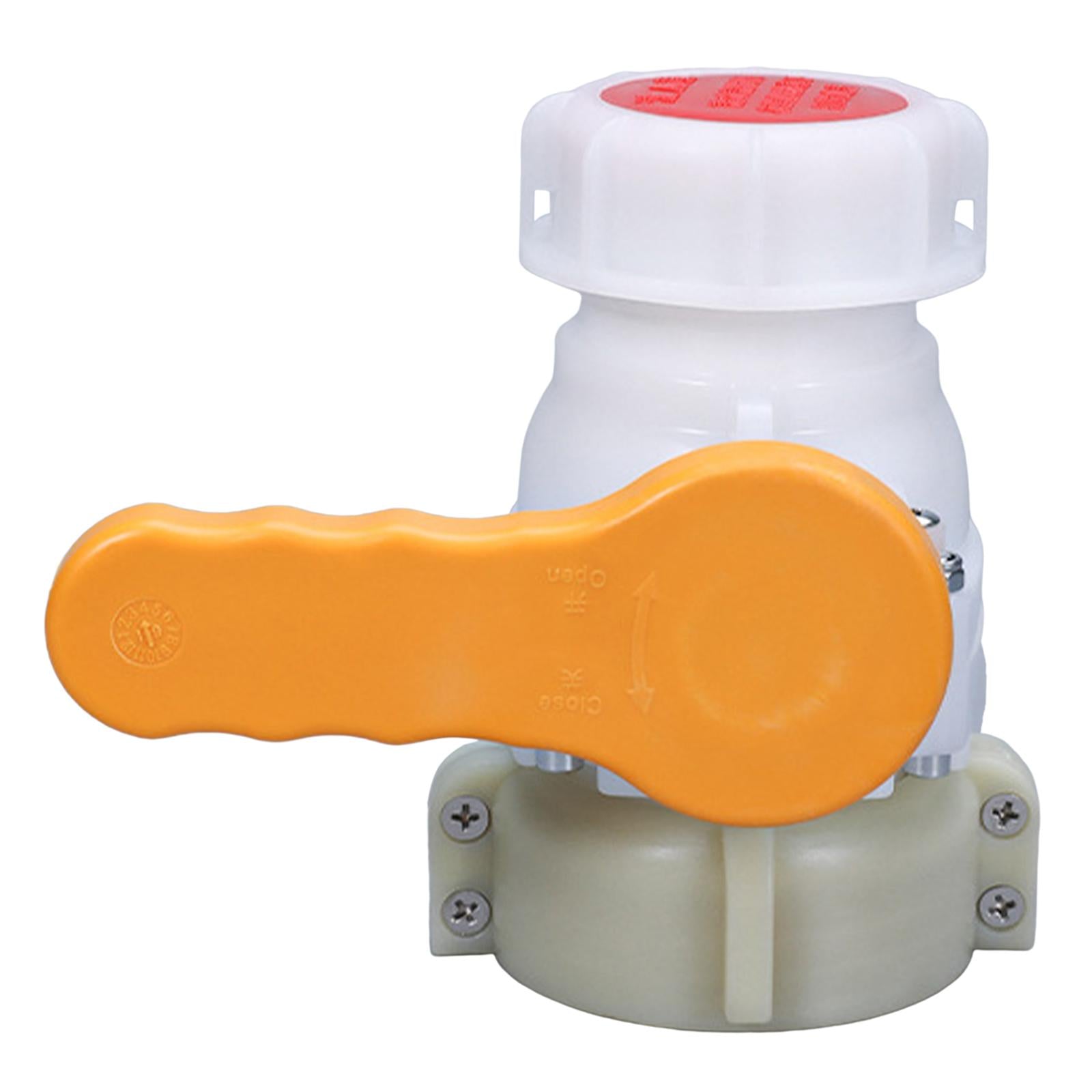 Ibc Tote Tank Adapter Garden Hose Connector Coarse Thread Ball Valve Orange