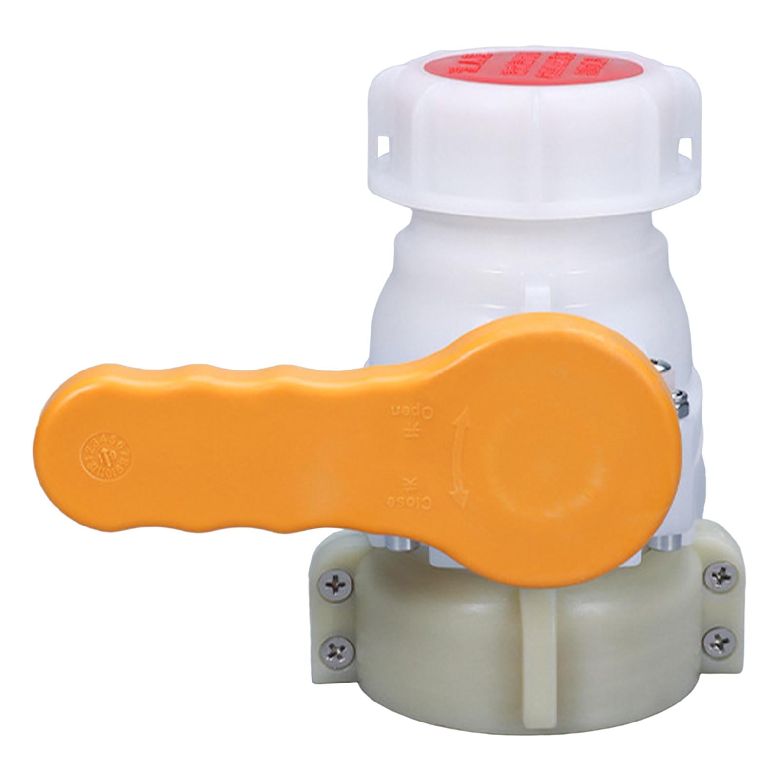 Ibc Tote Tank Adapter Garden Hose Connector Coarse Thread Ball Valve Orange