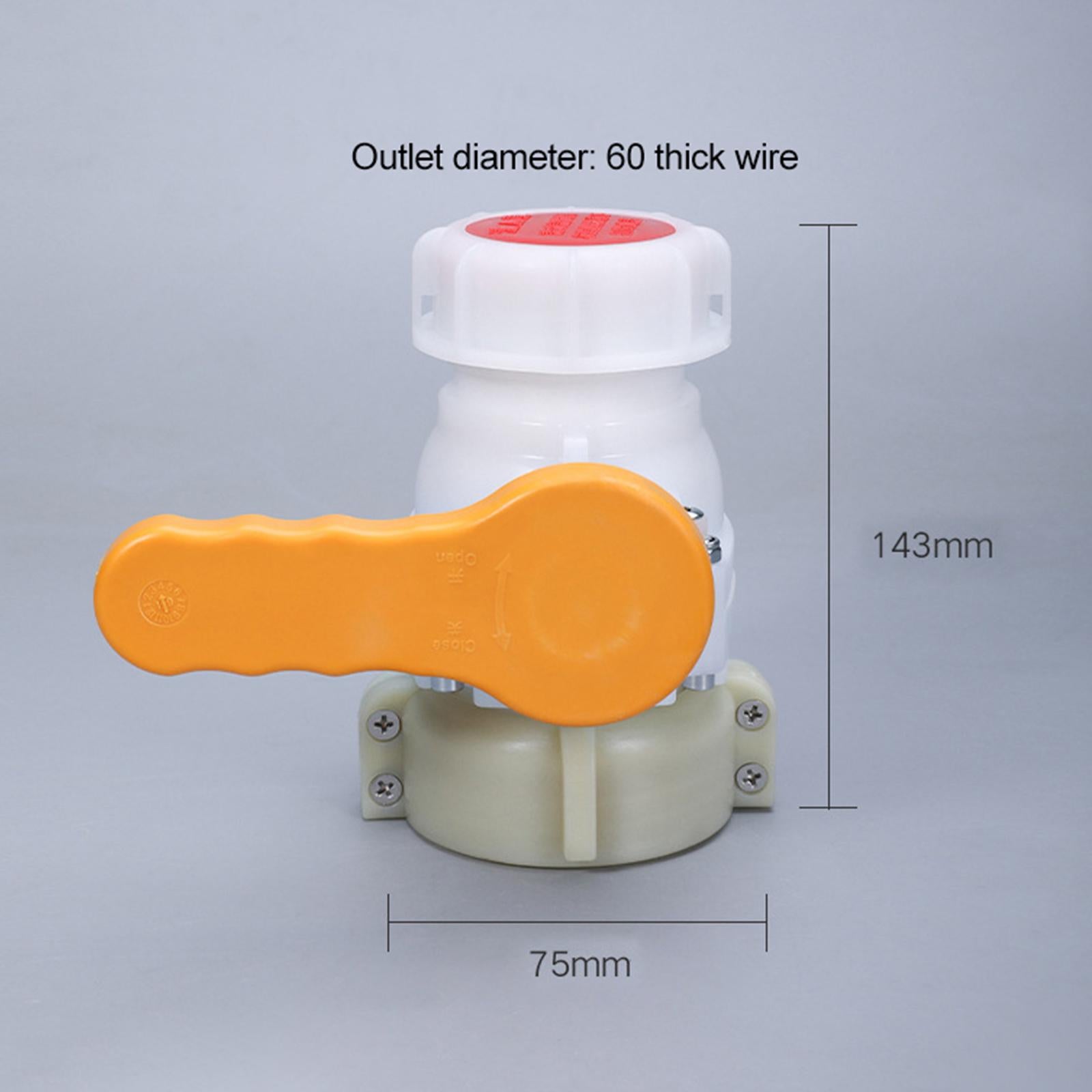 Ibc Tote Tank Adapter Garden Hose Connector Coarse Thread Ball Valve Orange