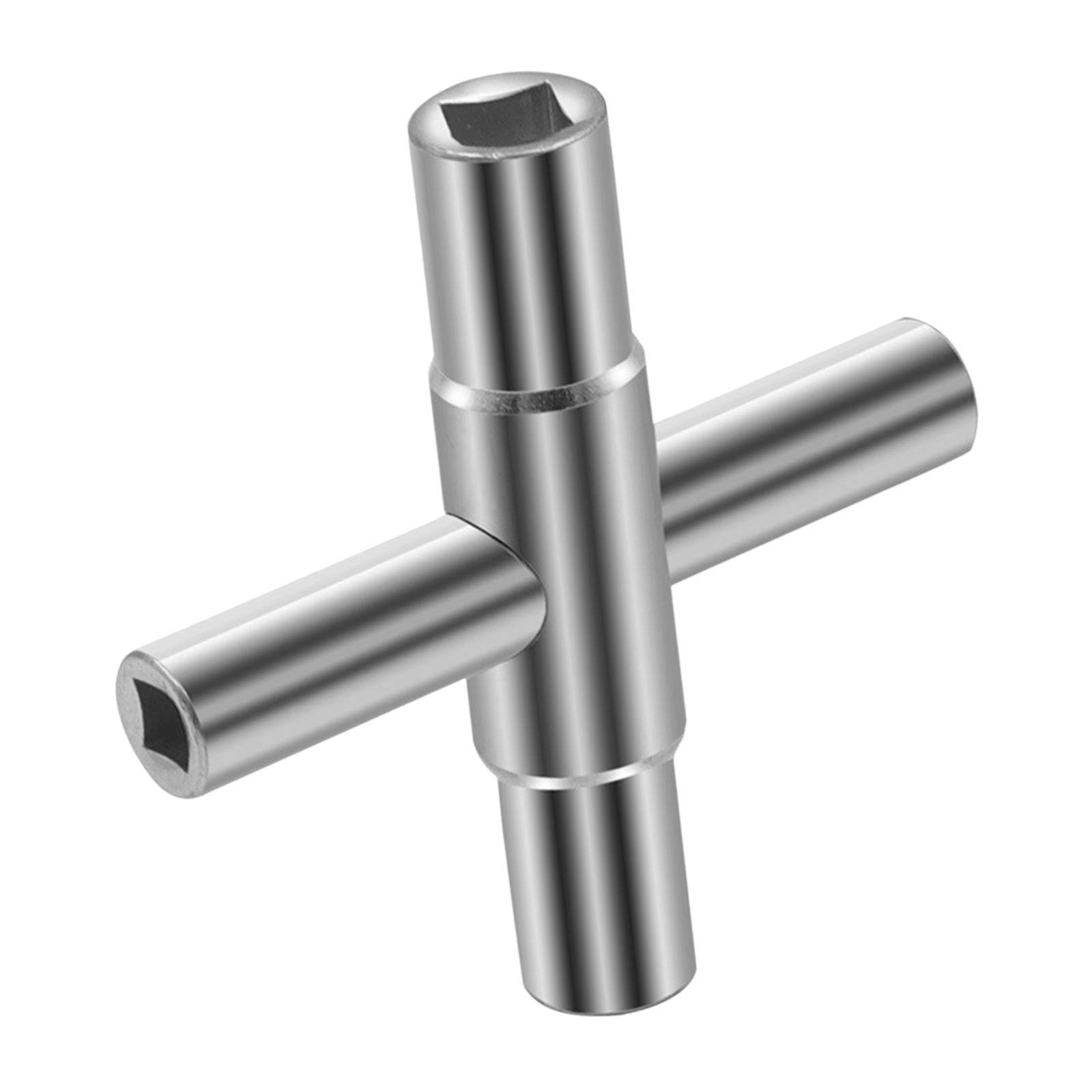 4 in 1 Faucet Wrench Silver for Opening and Closing Spigots Electric Meter
