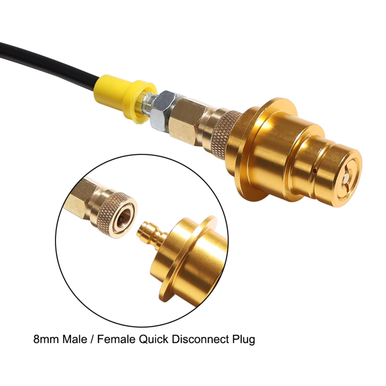 CO2 Tank Cylinder Direct Adapter Hose BP 1600Bar Thin Black Tube WP 630Bar Gold W21.8