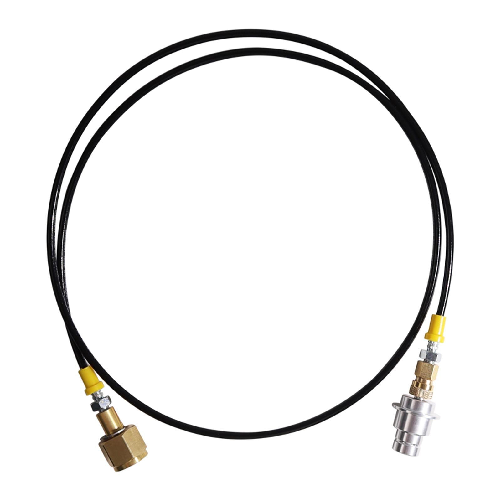 CO2 Tank Cylinder Direct Adapter Hose BP 1600Bar Thin Black Tube WP 630Bar Silver CGA320