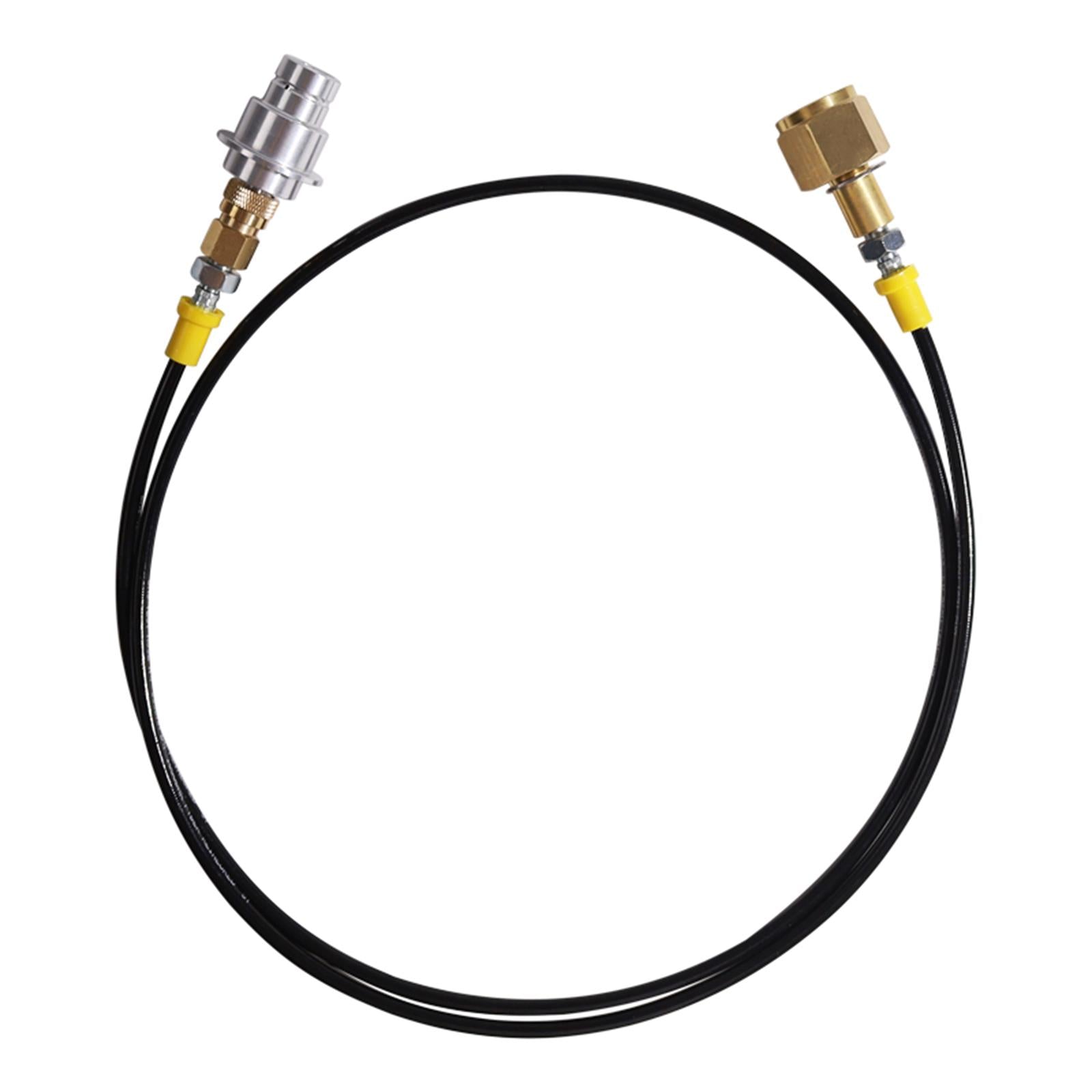 CO2 Tank Cylinder Direct Adapter Hose BP 1600Bar Thin Black Tube WP 630Bar Silver CGA320