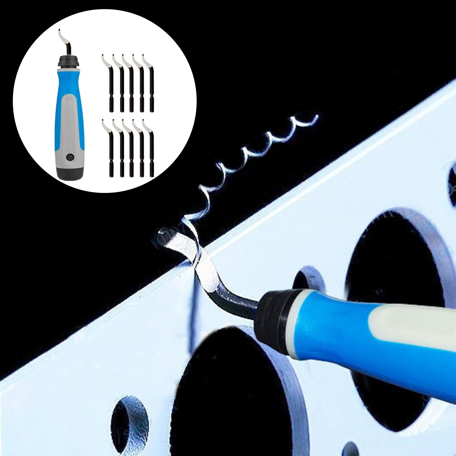 Deburring Tool Kit with BK3010 Blade ABS Handle ,Edge Burr Removal Anti Slip
