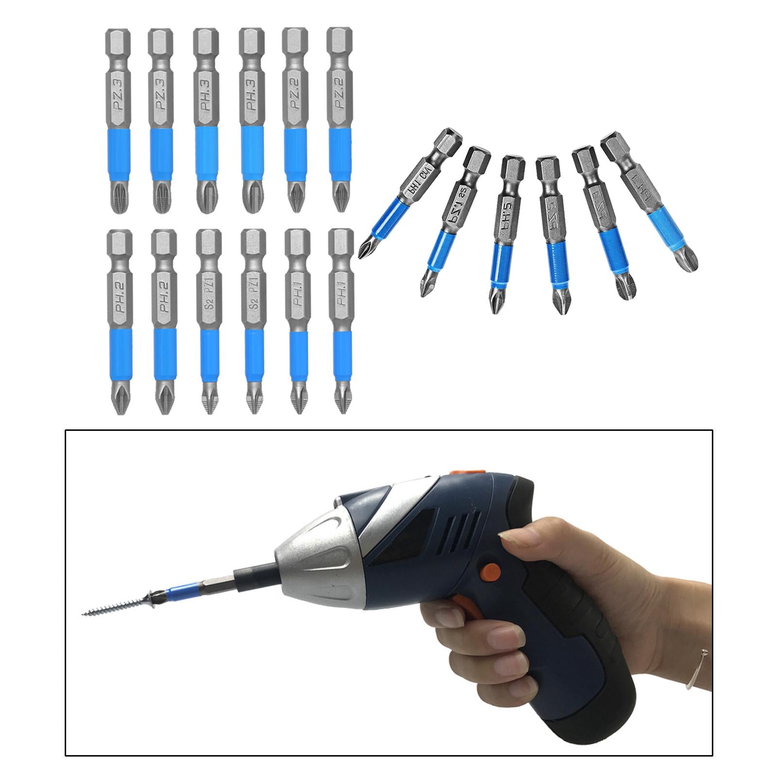 Precision Screwdriver bits Magnetic Bits PH1 PH2 PH3 for Electric Drill 12pcs