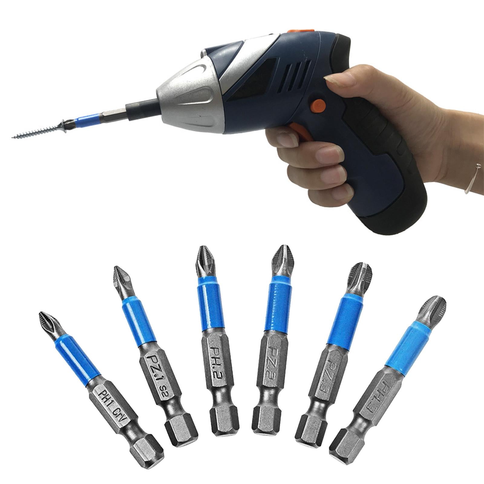 Precision Screwdriver bits Magnetic Bits PH1 PH2 PH3 for Electric Drill 6pcs