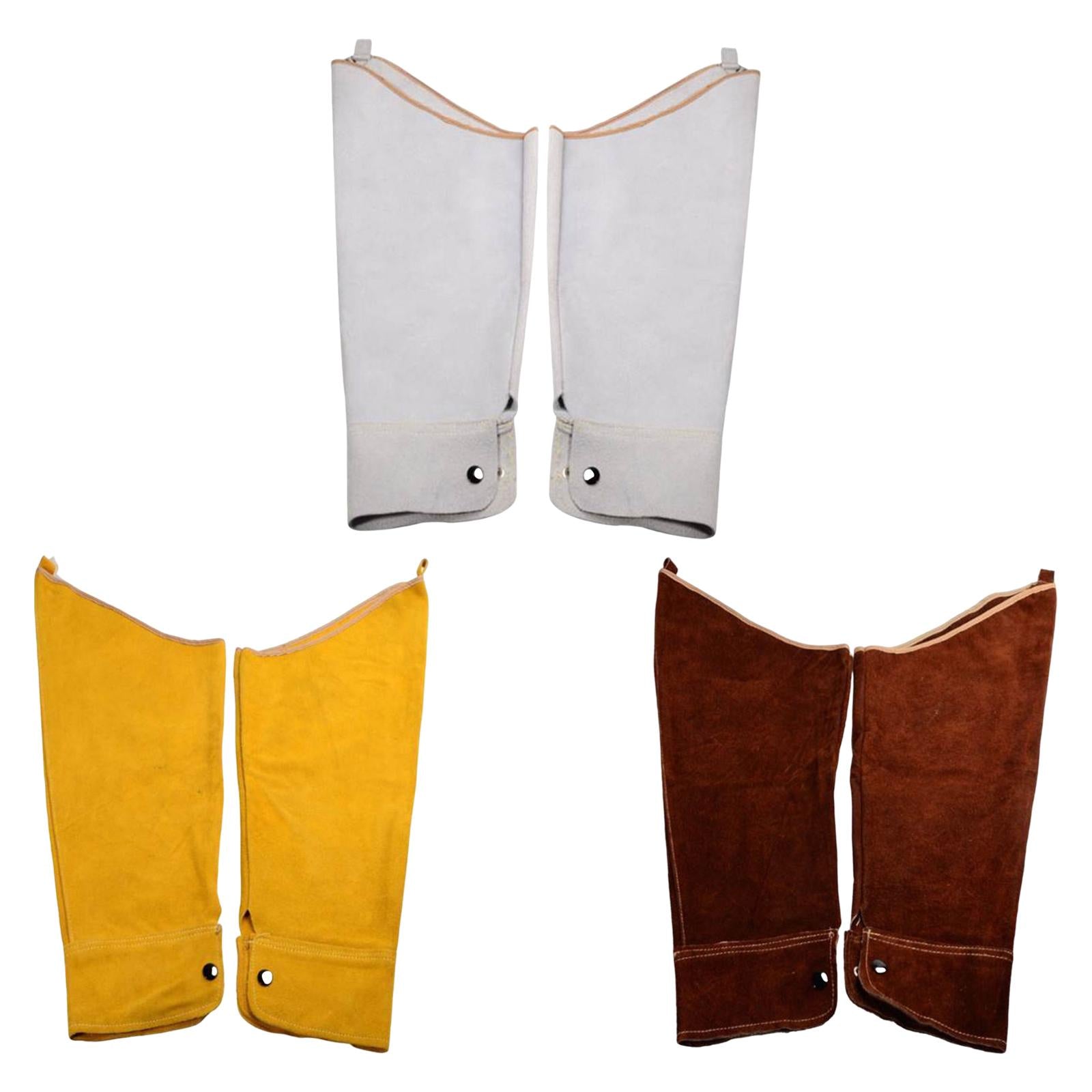 Electric Welding Sleeves Heat Resistant W/ Elastic Cuff Protective Sleeves white