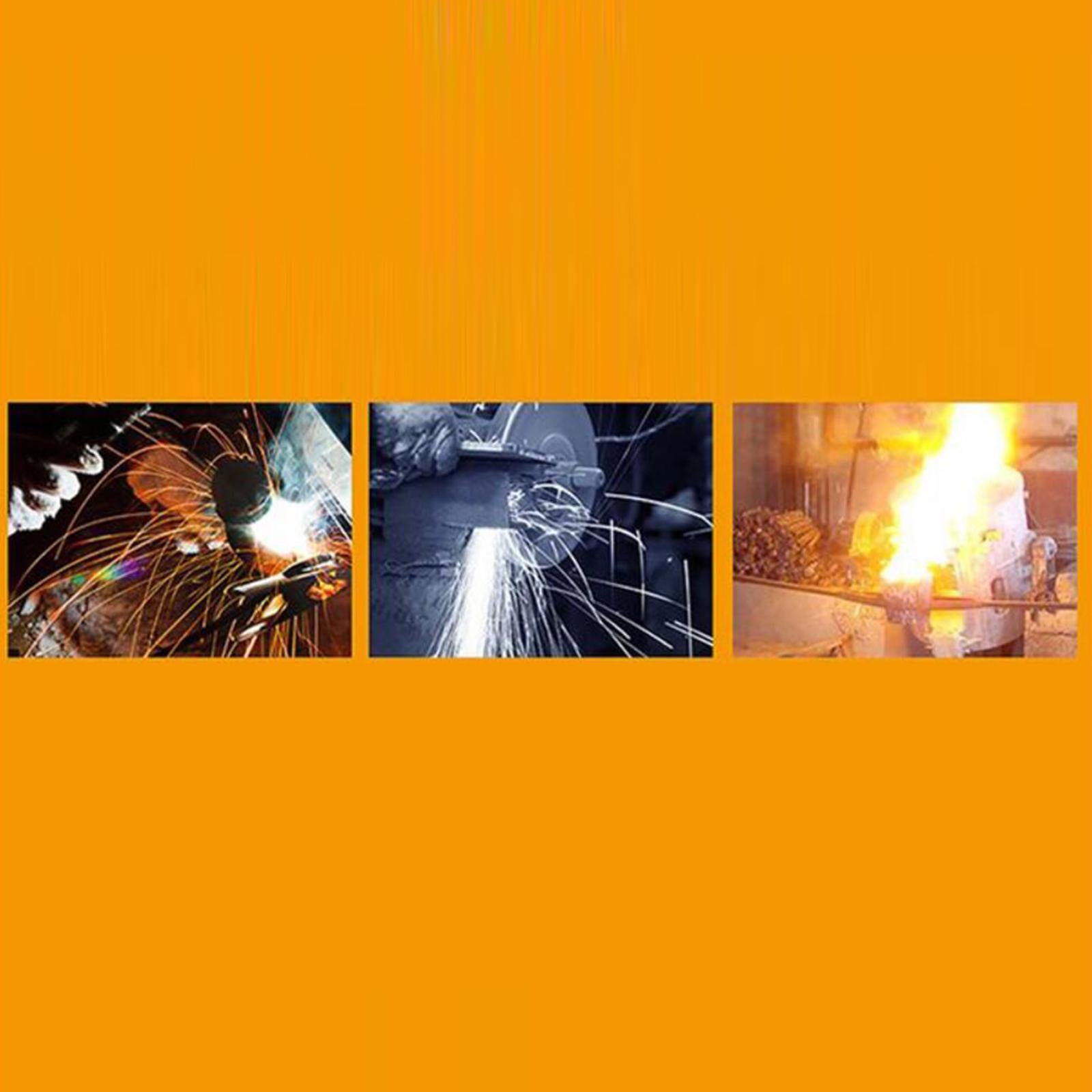 Electric Welding Sleeves Heat Resistant W/ Elastic Cuff Protective Sleeves yellow