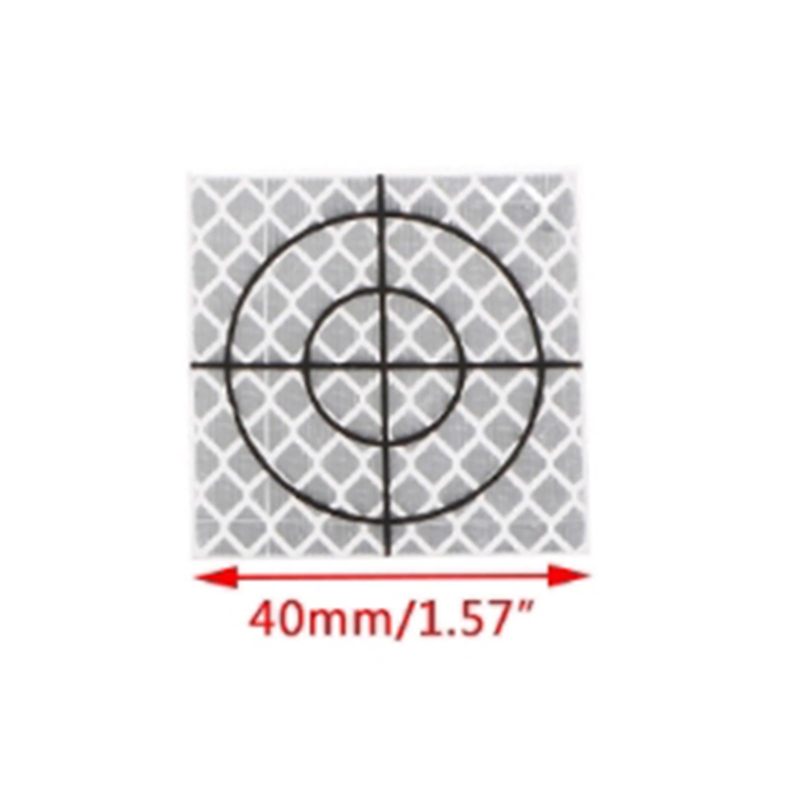 100 Pieces Reflective Tape Target for Tunnel Engineering, Slope Monitoring 4cmx4cm