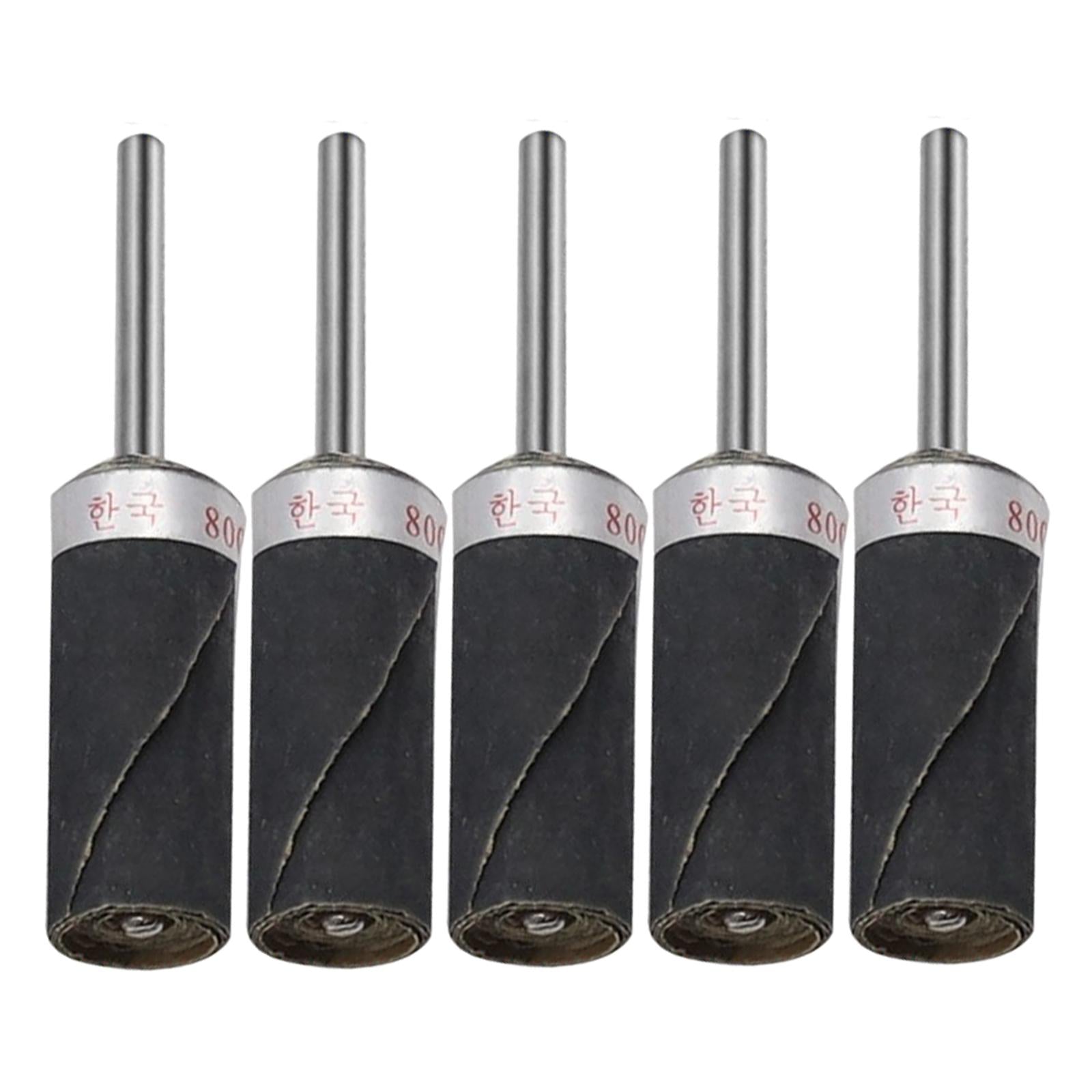 5Pcs Sandpaper Polishing Rod 3mm Shank DIY Rotary Tools for Agate Jade Glass 800 Grit