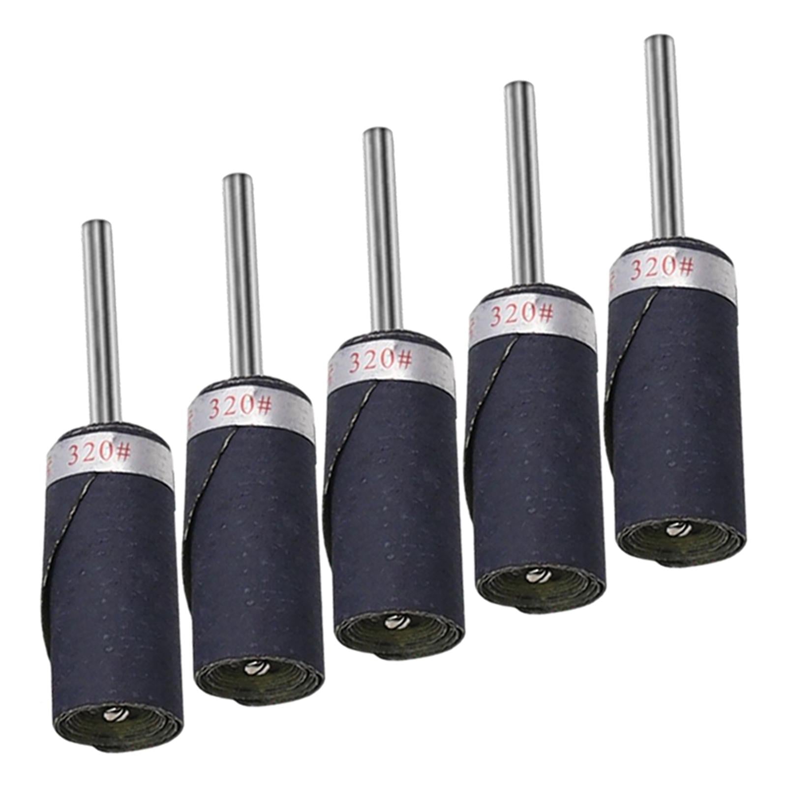 5Pcs Sandpaper Polishing Rod 3mm Shank DIY Rotary Tools for Agate Jade Glass 320 Grit