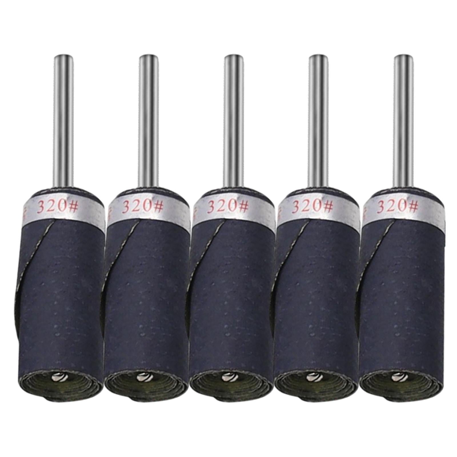 5Pcs Sandpaper Polishing Rod 3mm Shank DIY Rotary Tools for Agate Jade Glass 320 Grit