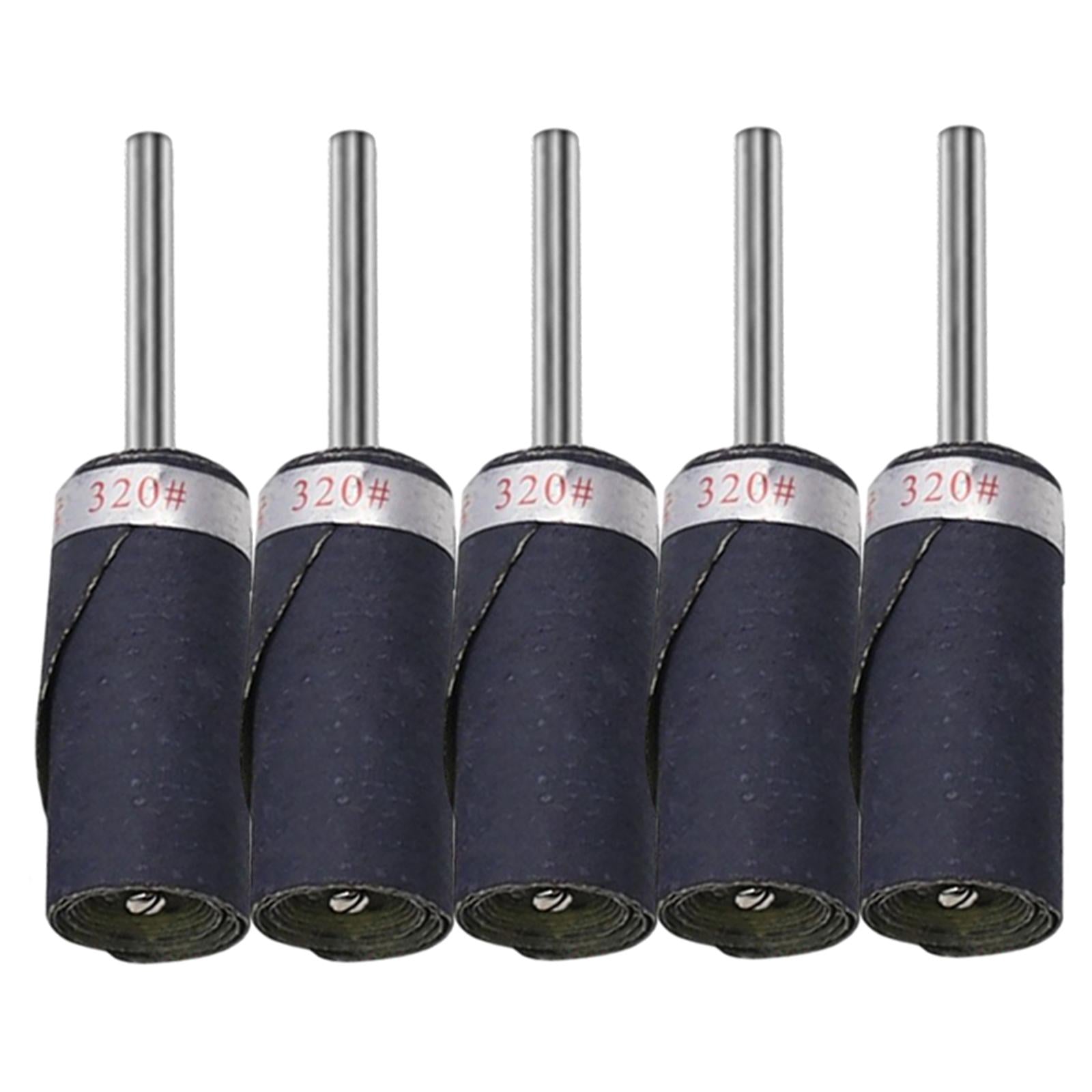 5Pcs Sandpaper Polishing Rod 3mm Shank DIY Rotary Tools for Agate Jade Glass 320 Grit
