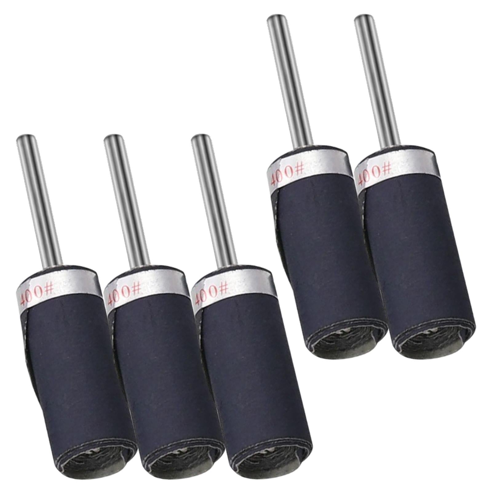 5Pcs Sandpaper Polishing Rod 3mm Shank DIY Rotary Tools for Agate Jade Glass 400 Grit