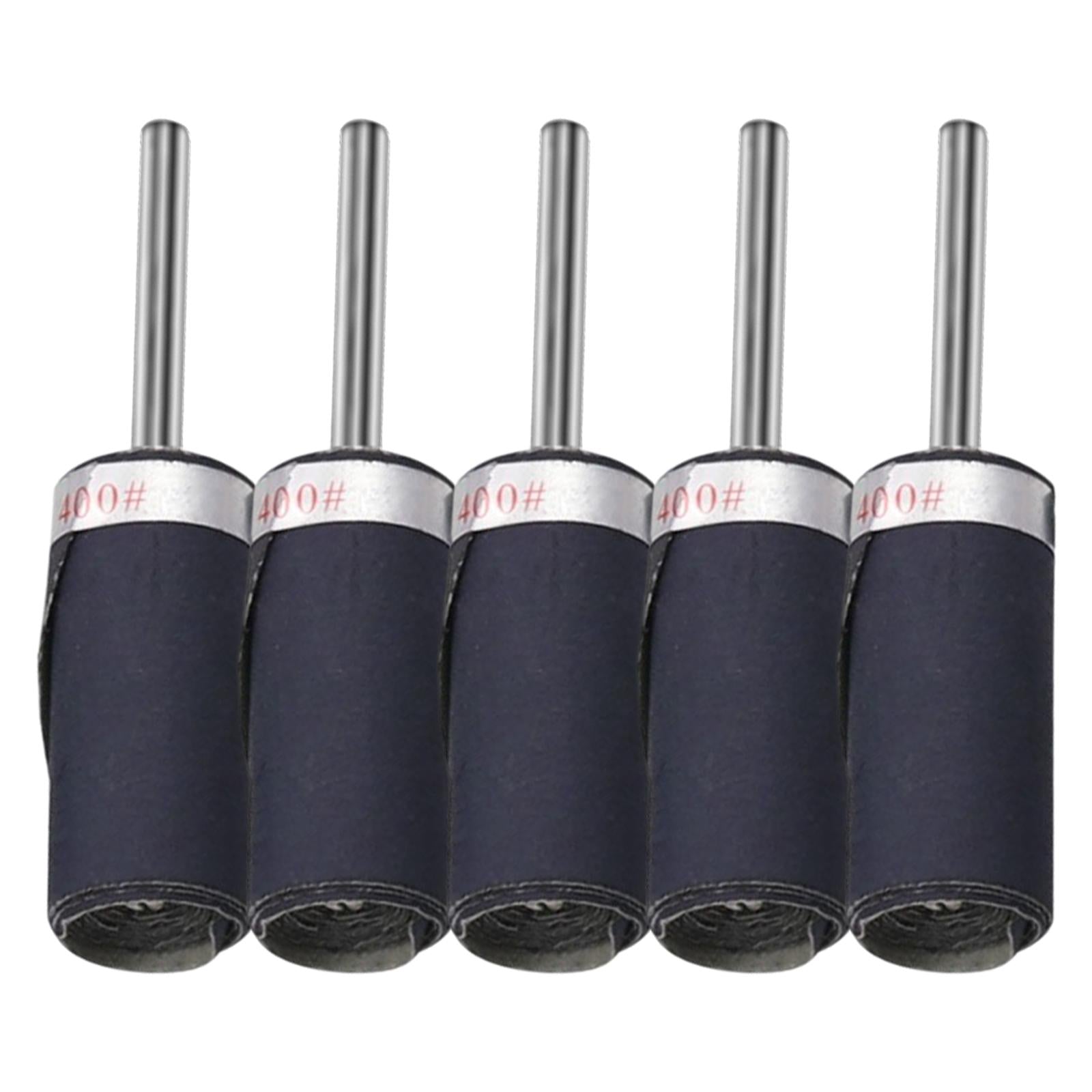 5Pcs Sandpaper Polishing Rod 3mm Shank DIY Rotary Tools for Agate Jade Glass 400 Grit