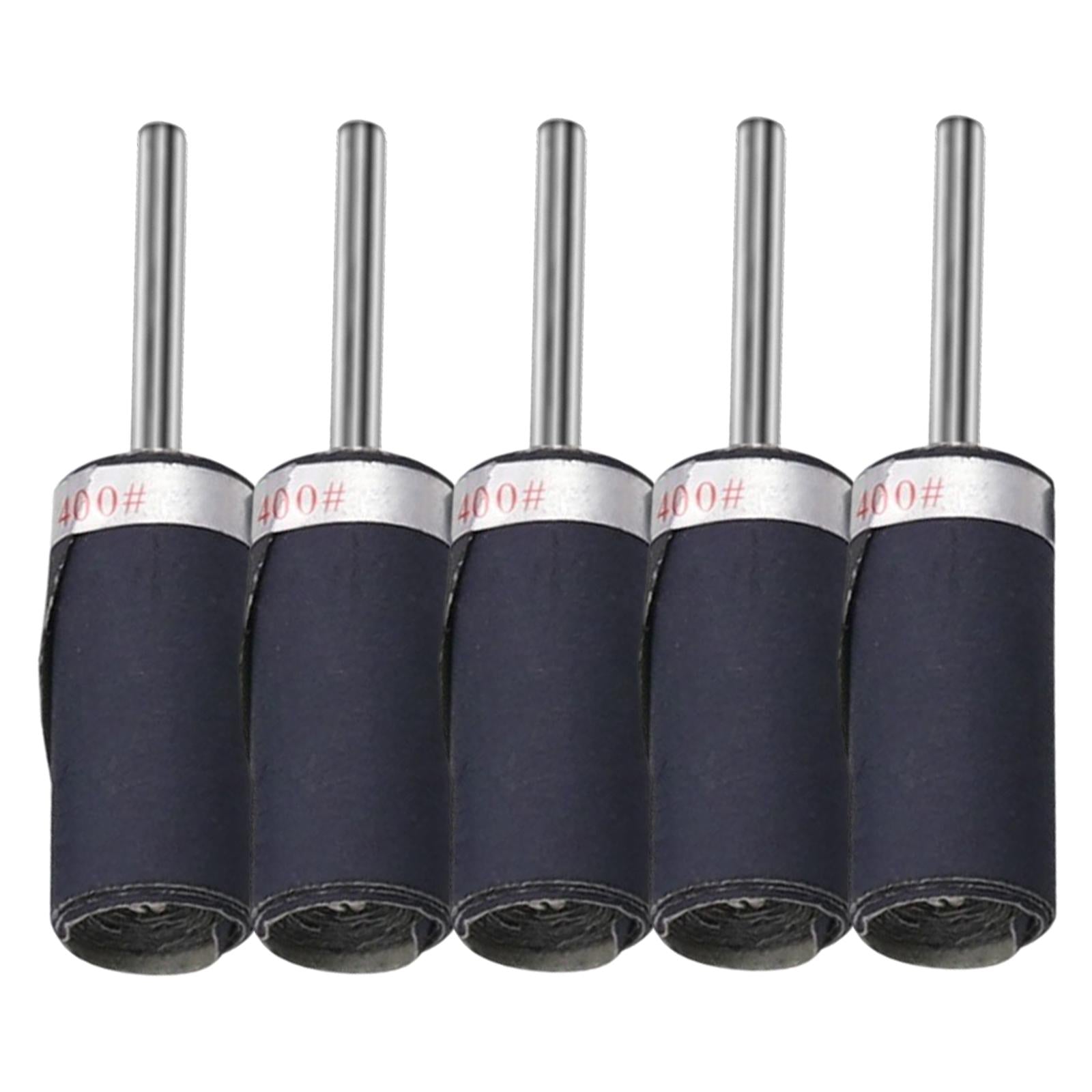 5Pcs Sandpaper Polishing Rod 3mm Shank DIY Rotary Tools for Agate Jade Glass 400 Grit