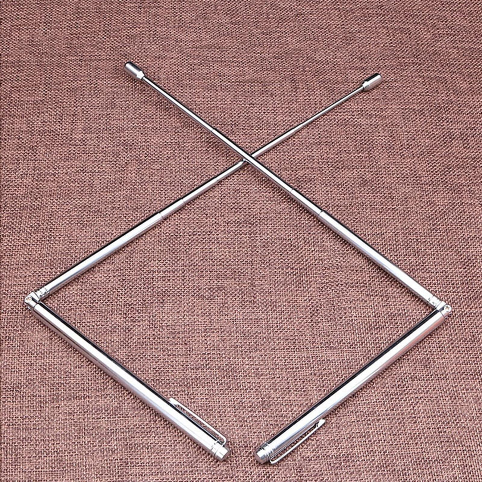 Dowsing Rod Stainless Steel Retractable Detections Rod for Outdoor Use