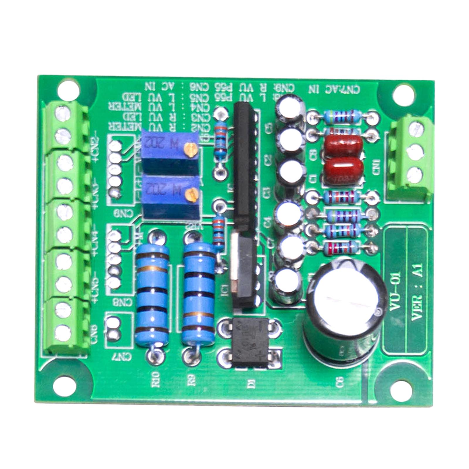 RF Wideband Amplifier 6-12VDC Slience Stereo Amplifier with Volume Meter