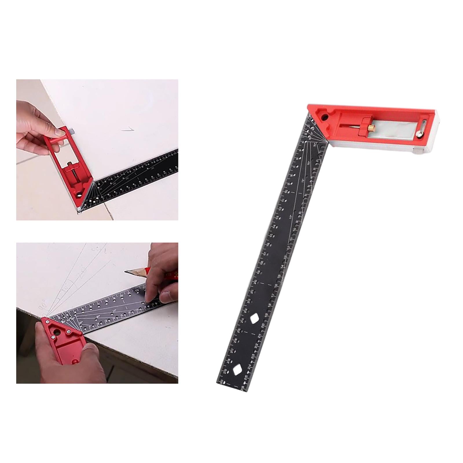 Combination Square Rulers Stainless Steel 90 Degree Portable for Woodworking