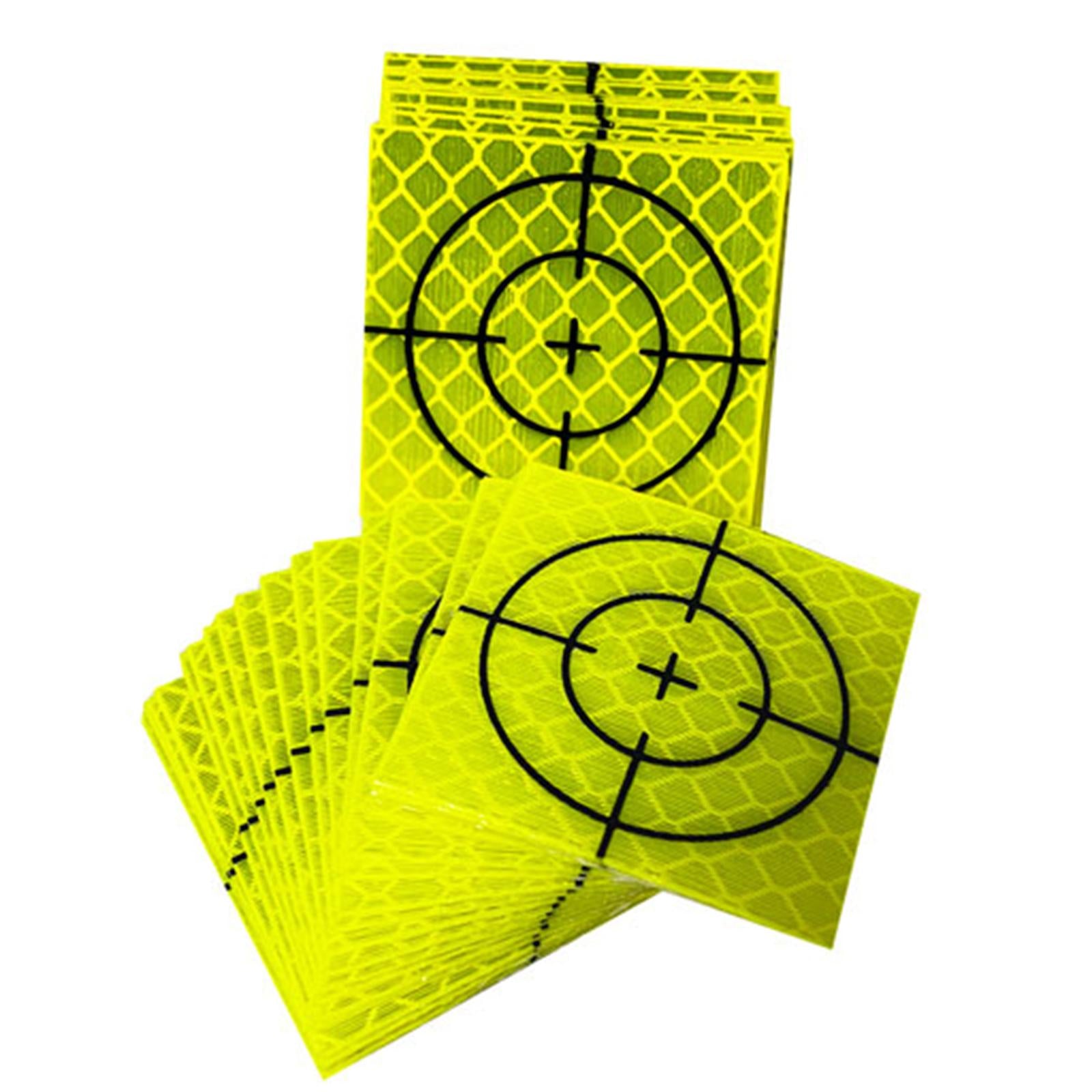 100Pcs Reflective Tape Target Reflector Target Sheets for Tunnel Engineering 5cmx5cm