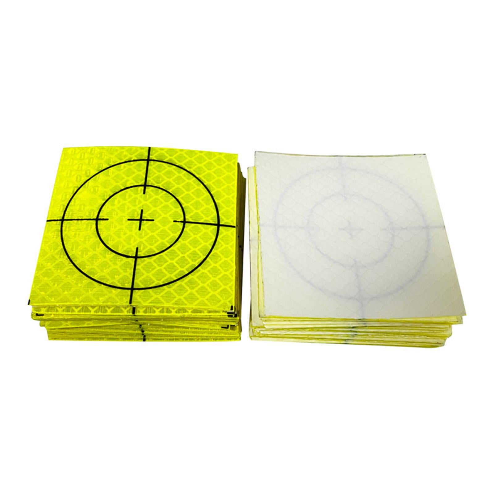 100Pcs Reflective Tape Target Reflector Target Sheets for Tunnel Engineering 6cmx6cm