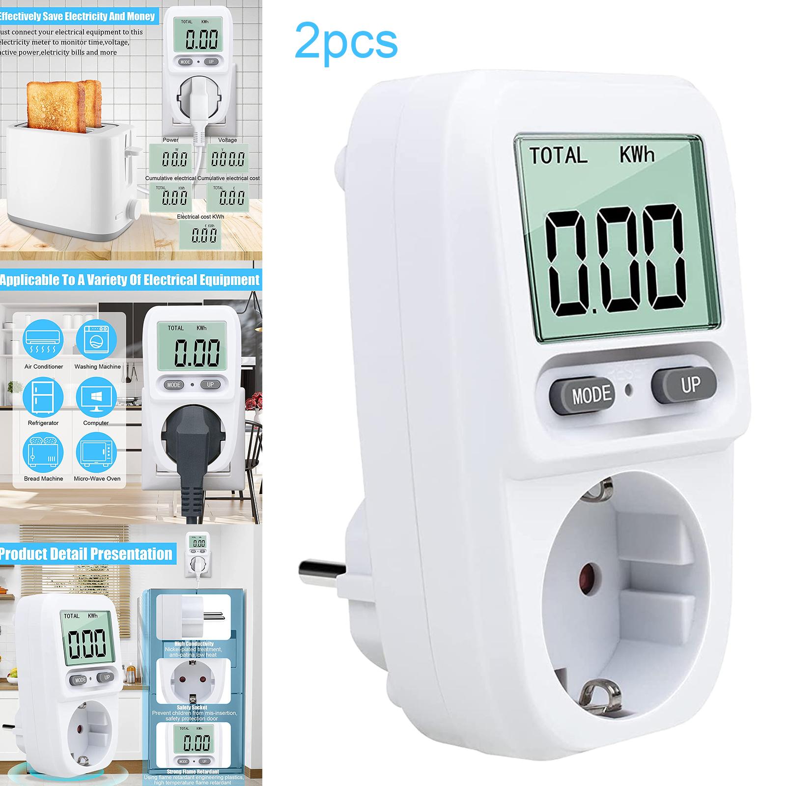 Power Monitor Backlight Watt Meter Wattmeter Tester Monitor Power for Hotel