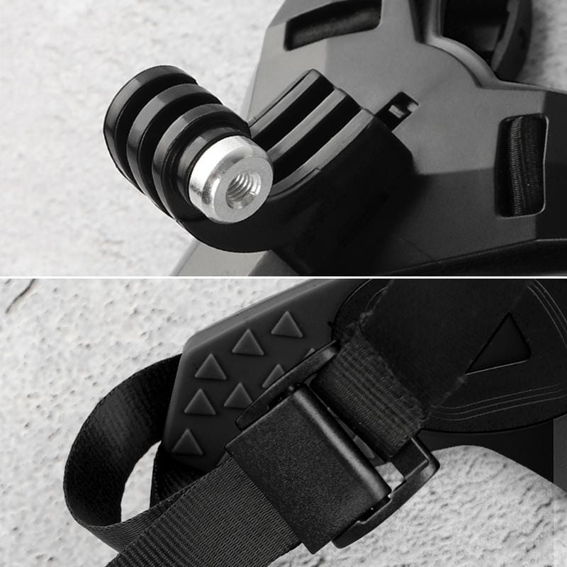 Helmet Belt Mount for GoPro HERO9 Black / HERO8 Black /7 /6 /5 /5 Session /4 Session /4 /3+ /3 /2 /1, Xiaoyi and Other Action Cameras (Black)