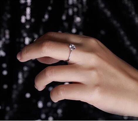 Fashion Romantic Wedding Ring Jewelry Cubic Zircon Ring Open Adjustable Jewelry (1 PC for Women)