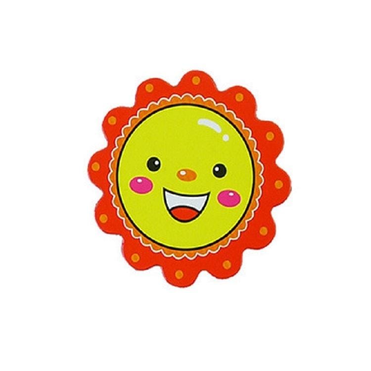 10 PCS Kindergarten tTeaching Aids Magnetic Reward Stickers Smiley Little Red Flower Refrigerator Blackboard Whiteboard Magnetic Stickers, Size:5�5cm (Red)