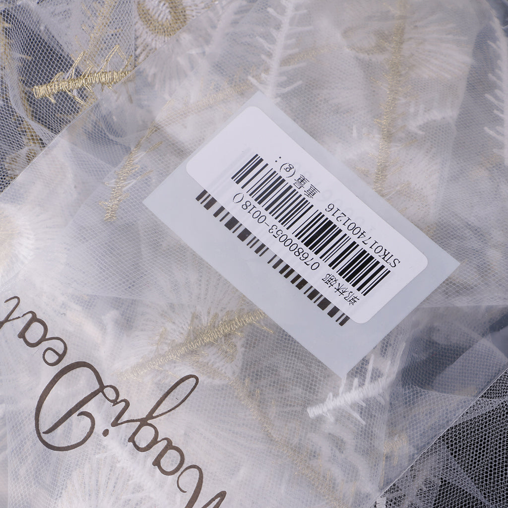 Embroidered Mesh Lace Fabric Craft Ribbon Sewing Trim DIY  White