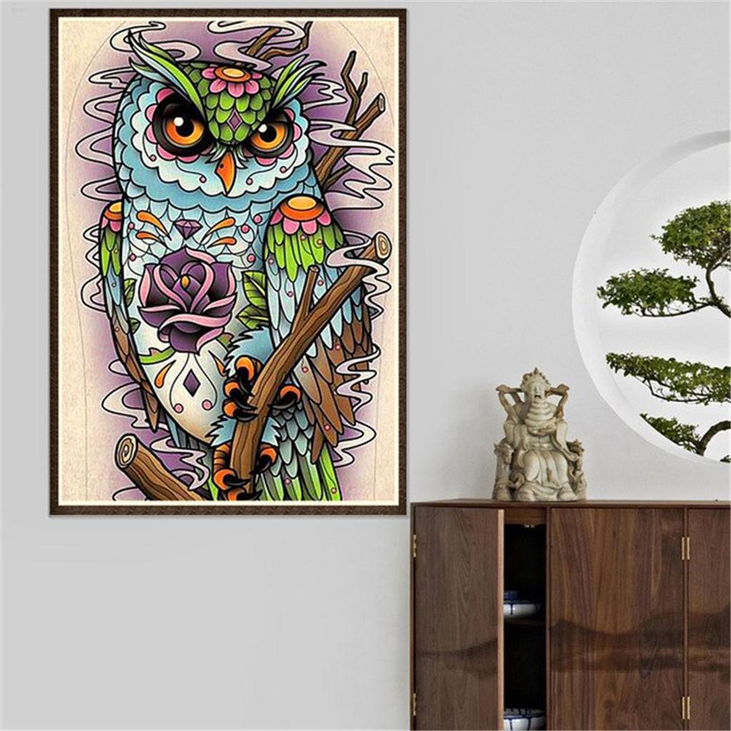 DIY 5D Diamond Painting Embroidery Cross Stitch Kit for Home Decor Owl
