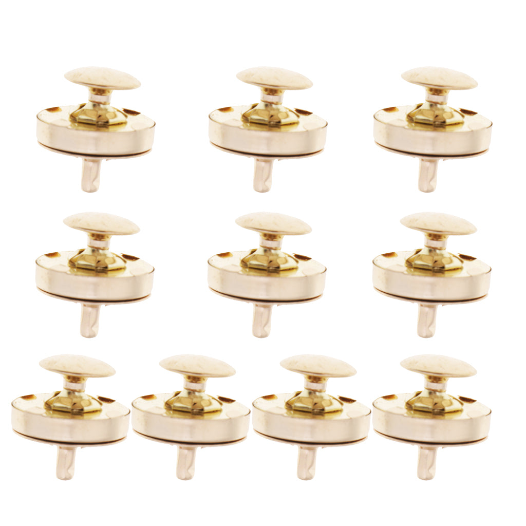 10 Sets Double Sided Nail Magnetic Button Clasp Sewing Fasteners Gold 18mm