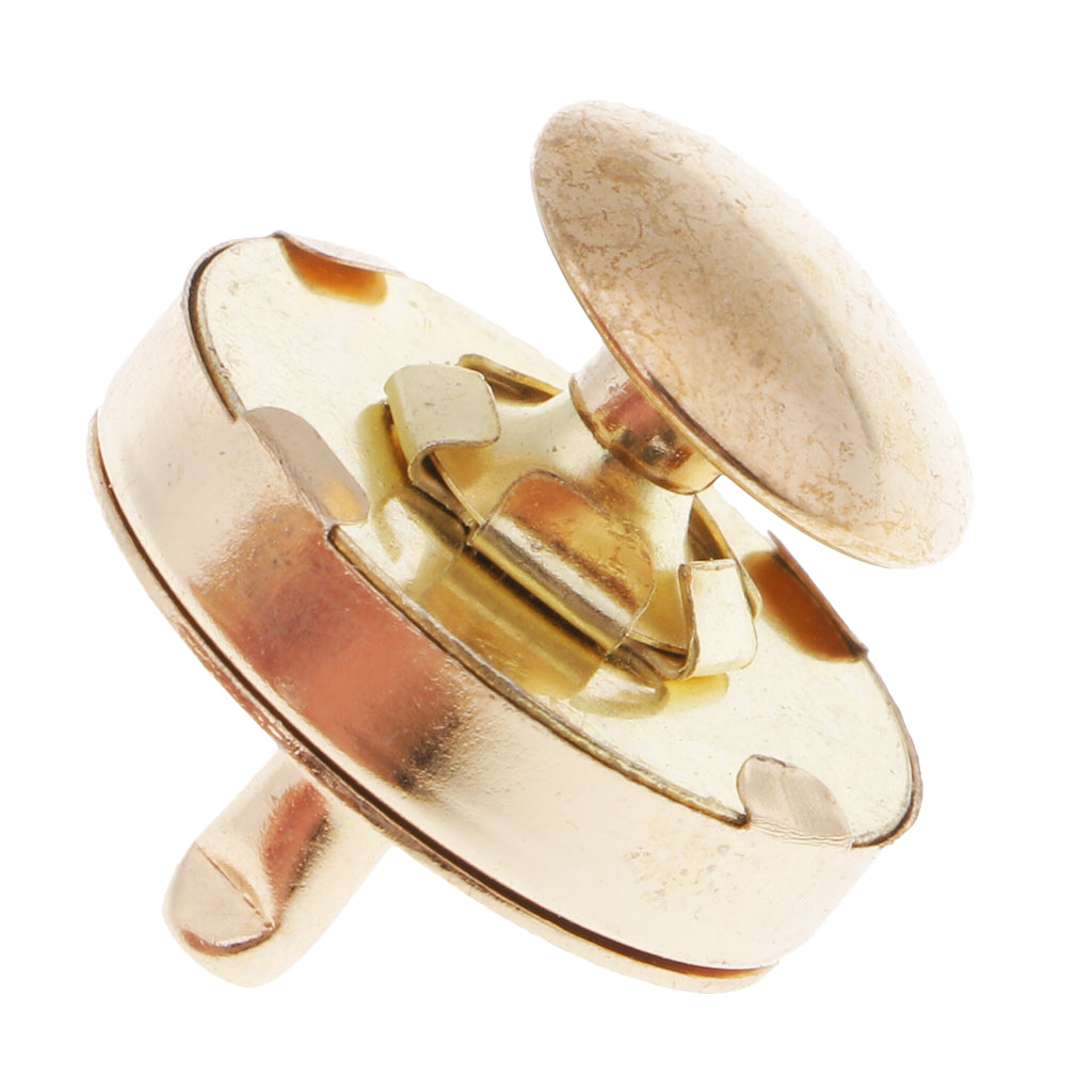 10 Sets Double Sided Nail Magnetic Button Clasp Sewing Fasteners Gold 18mm