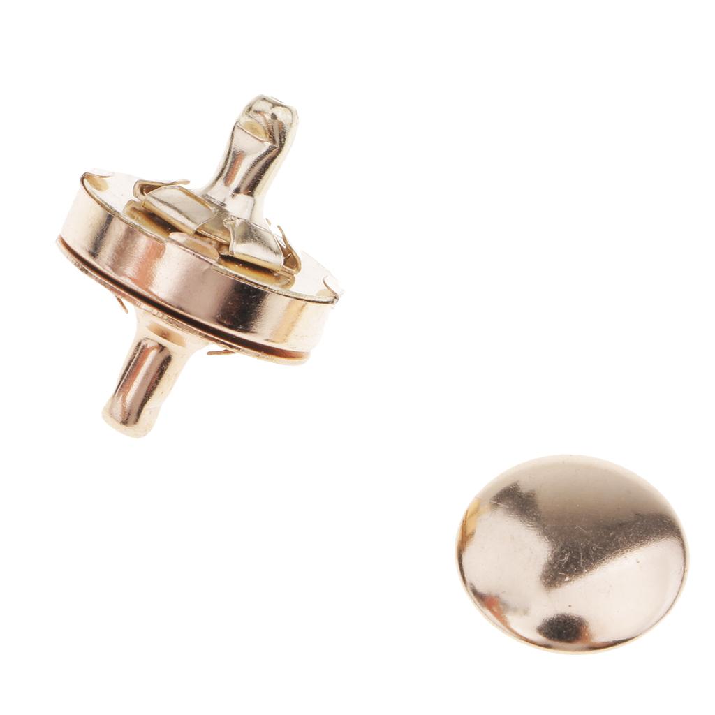 10 Sets Double Sided Nail Magnetic Button Clasp Sewing Fasteners Gold 14mm