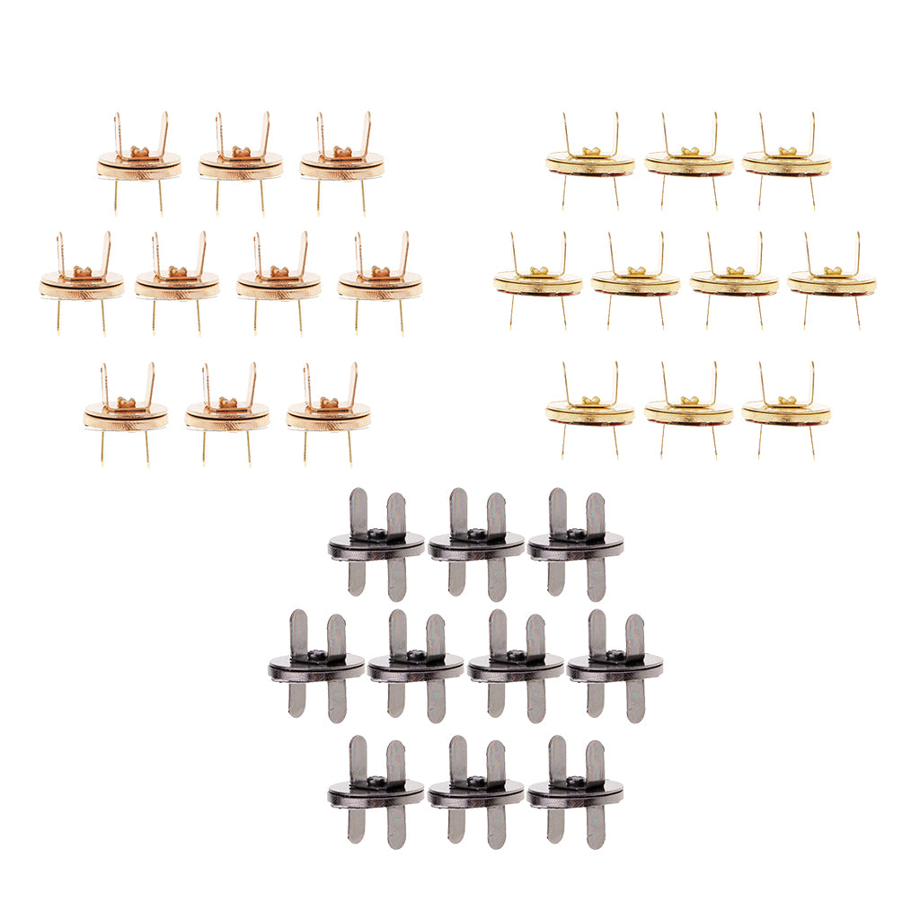 10Pcs Magnetic Fasteners Button Clasp Snaps-Purses,Bags,Clothes Gold 18mm