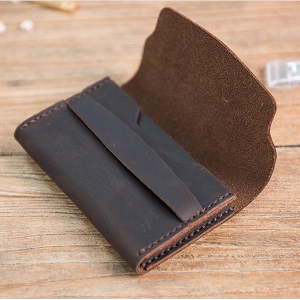 DIY Handmade Leather Wallet Purse Bag Making Kit Leathercraft Tools Coffee