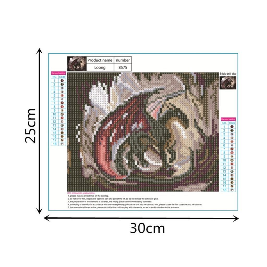 Full Drill 5D Diamond Painting Embroidery Cross Stitch Kits Dragon