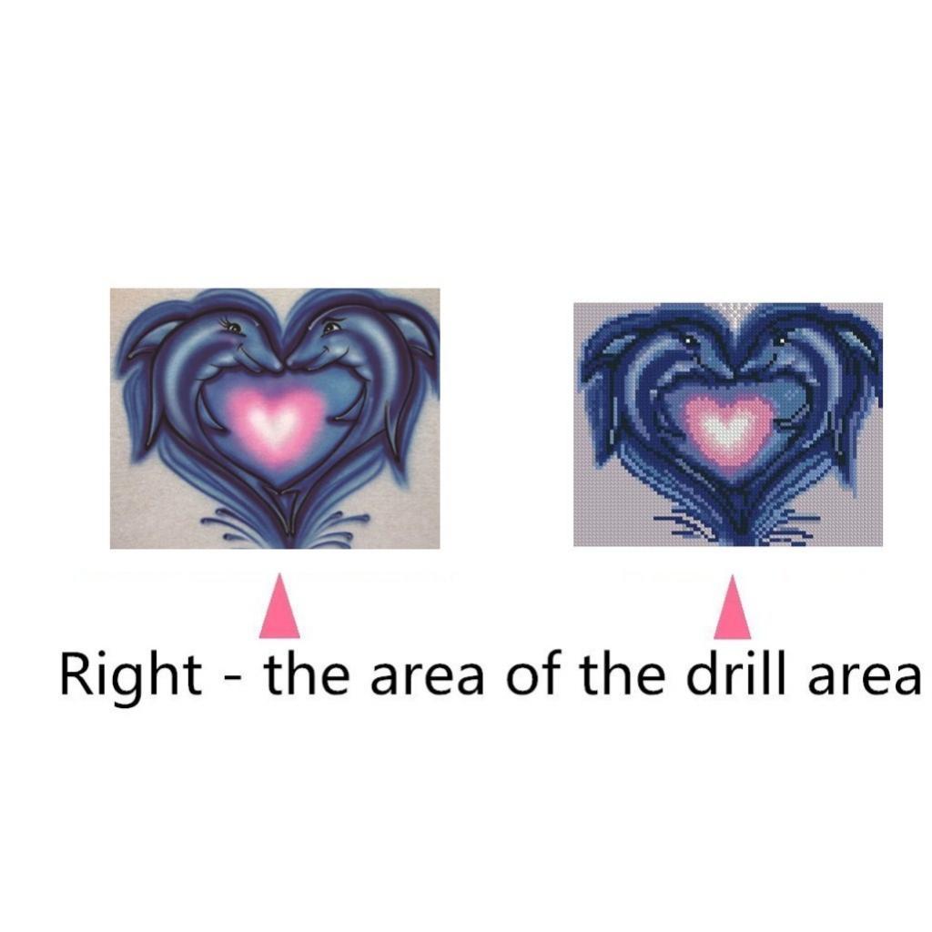 Full Drill 5D Diamond Painting Embroidery Cross Stitch Kits Dolphin