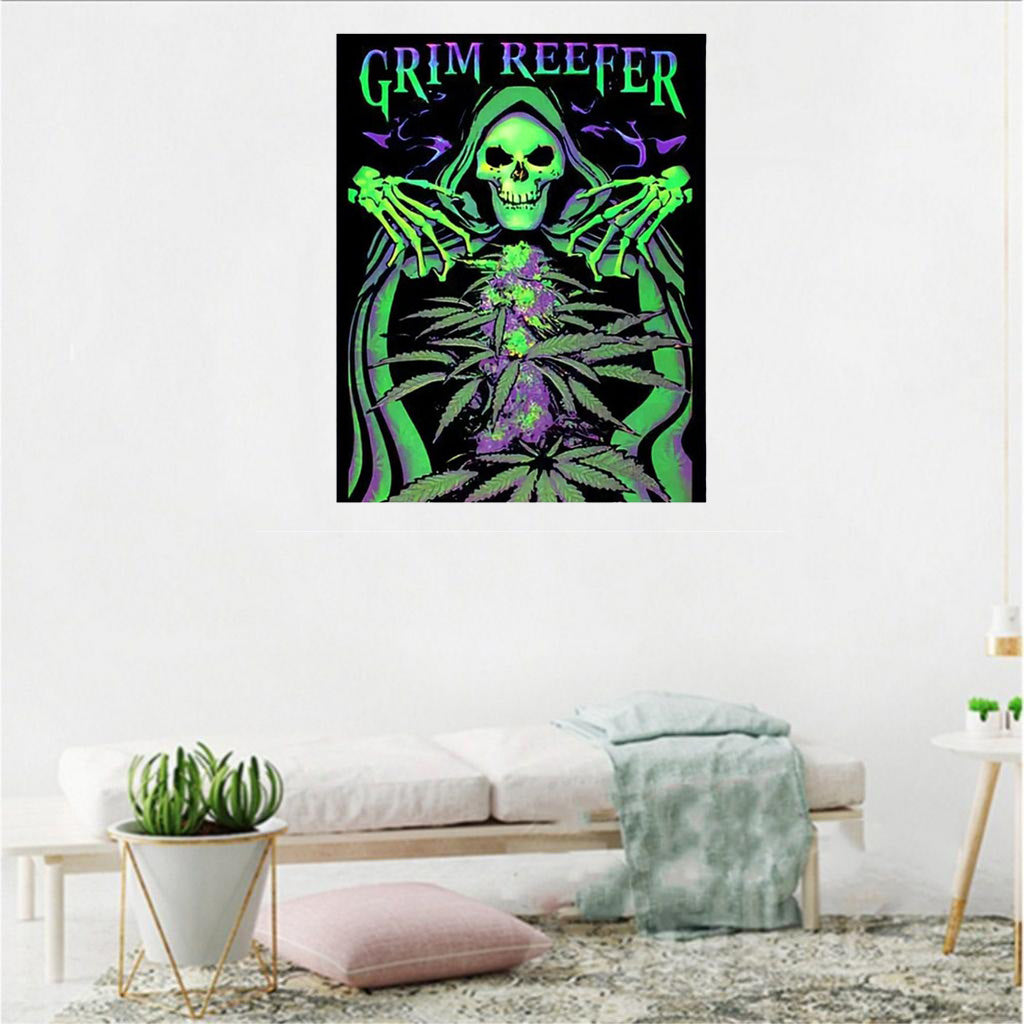 Full Drill 5D Diamond DIY Painting Craft Kit Home Wall Decor Skeleton Skull