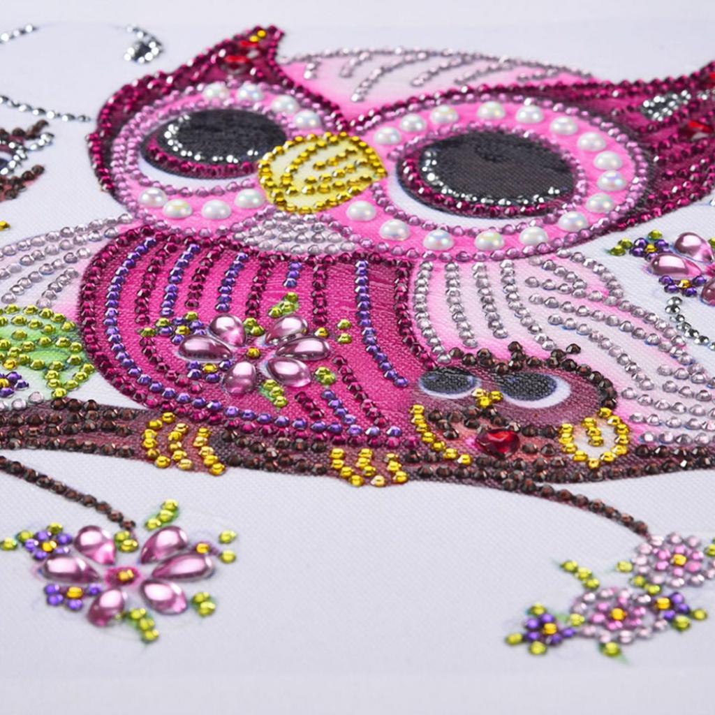 5D Special Shaped Diamond Painting Cross Stitch Crafts Decor Owls