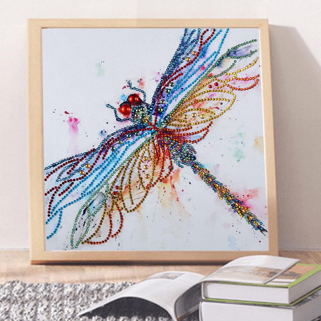 5D Special Shaped Diamond Painting Cross Stitch Crafts Decor Dragonfly