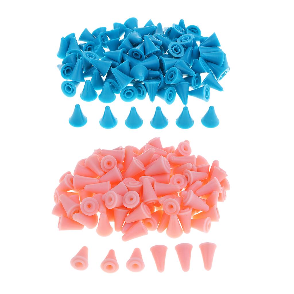 50Psc Rubber Knit Knitting Needles Point Protectors Stoppers Craft 13x190mm