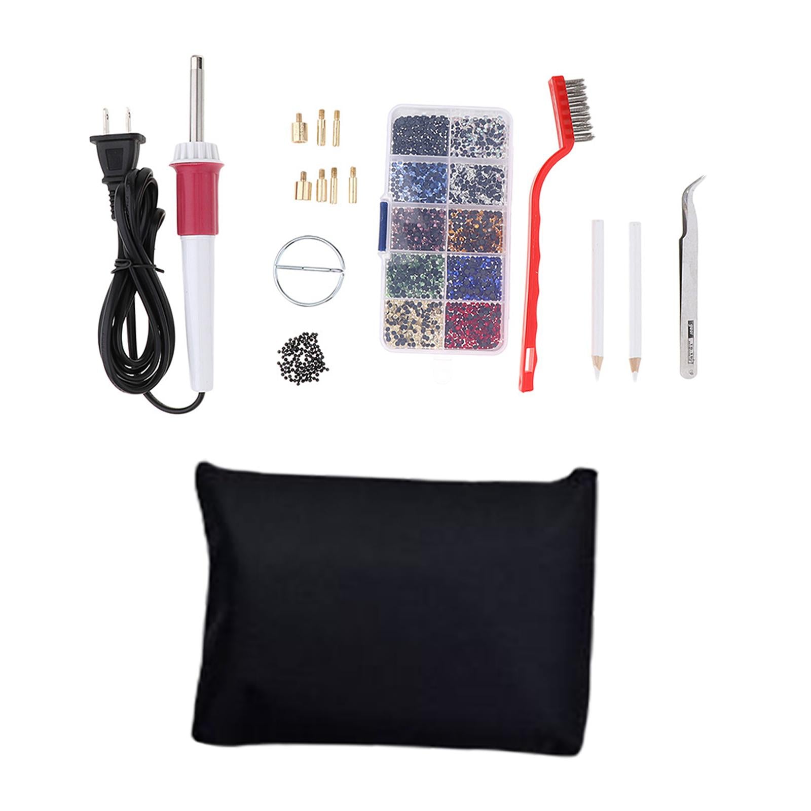 Iron-on Applicator Wand Heat Gun for Hot fix Rhinestone Crystal Tools White